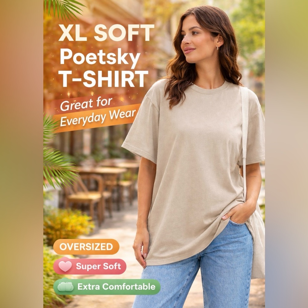 68. NWT Poetsky Women’s oversized t-shirt